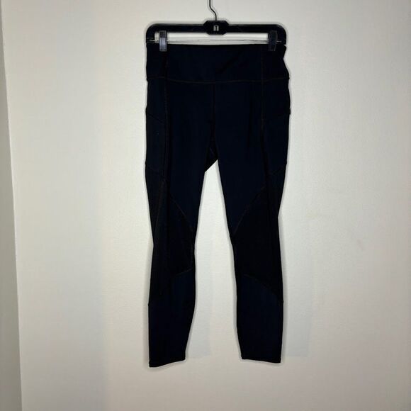 Althea Womens Capri Leggings with mesh accent black size medium - Picture 1 of 8